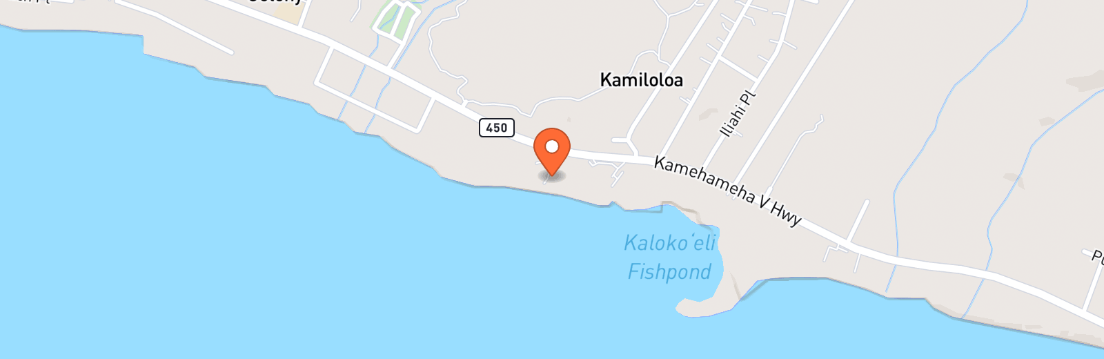 Map showing Molokai Shores Luxury Condo Awaits You-A215 Has It All!